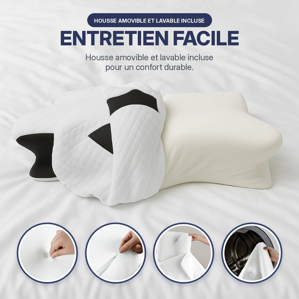 Housse Pillowvia amovible et lavable en machine, avec fermeture éclair