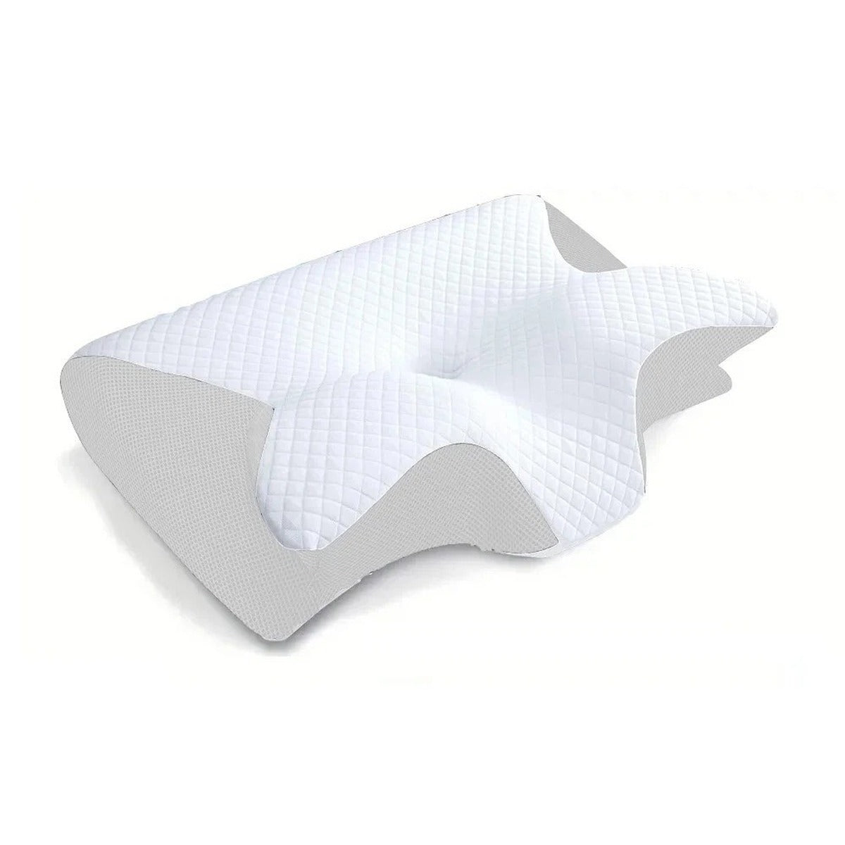 Oreiller cervical ergonomique Pillowvia en mousse à mémoire de forme, blanc