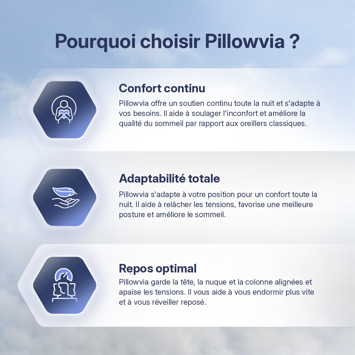 Pourquoi choisir l'oreiller Pillowvia